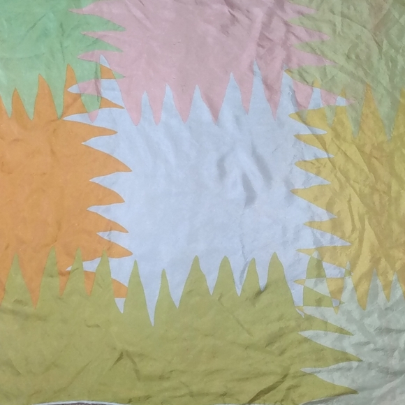 Super Cute Mock Neck Dress with Vintage Scarf - Picture 4 of 5